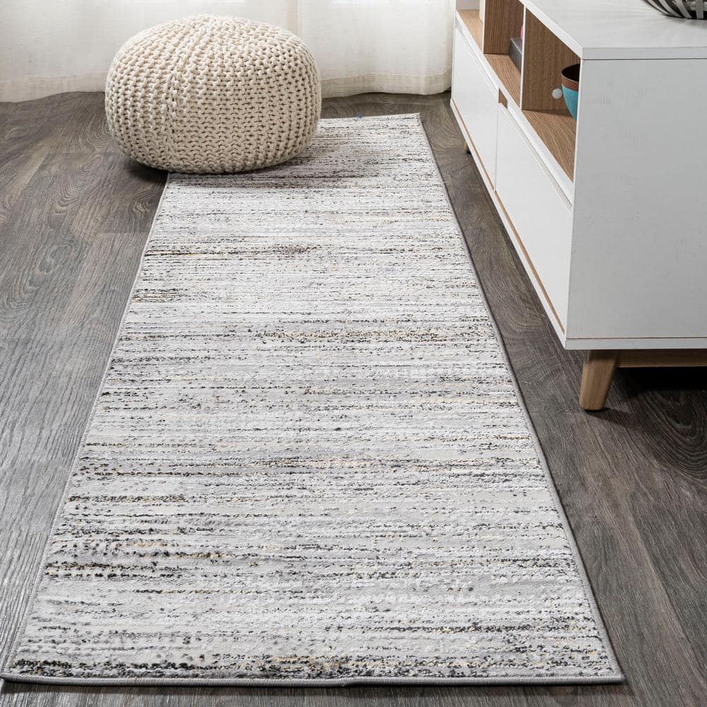 JONATHAN Y Supersoft 2 X 8 Gray Indoor Solid Mid-century Modern Runner Rug  in the Rugs department at