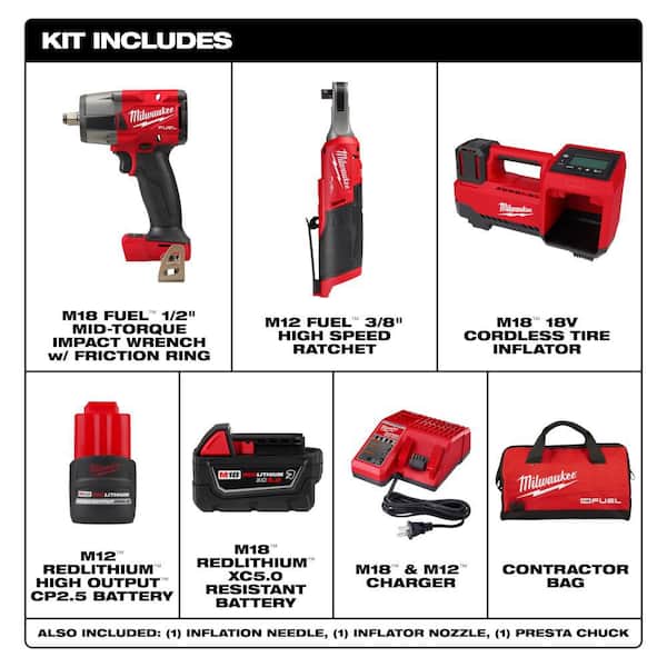 home depot milwaukee 18v inflator