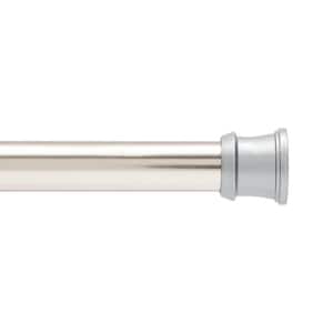 42 in. - 72 in. Steel Twist & Fit No Tools Tension Shower Curtain Rod in Brushed Nickel