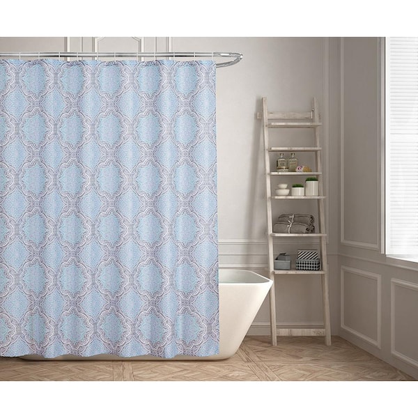 Unbranded Lexi 70 in. Contemporary Geometric Design Shower Curtain