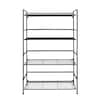 Flipshelf Black 4-Tier Metal Wire Shelving Unit (26.5 in. W x 43 in. H ...