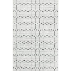 Matrix Trellis Tile Ivory 9 ft. x 12 ft. Area Rug