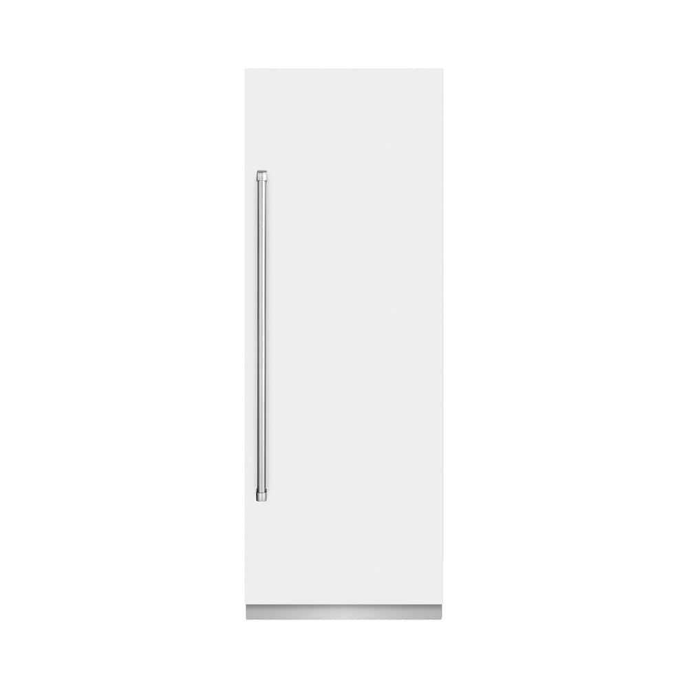 30 in. 16.7 cu. ft. Freezerless Column Refrigerator in Matte White with Graphite Gray Interior