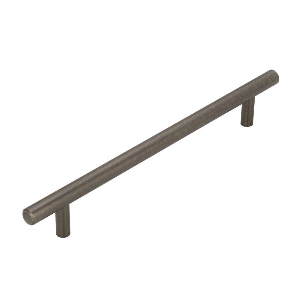 Bar Pulls 7-9/16 in. (192mm) Modern Gunmetal Bar Cabinet Pull