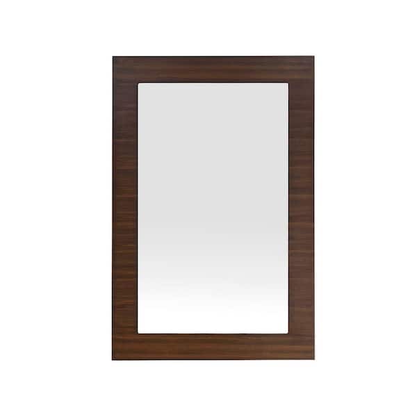James Martin Vanities Metropolitan 30 in. W x 44 in. H Framed Rectangular Bathroom Vanity Mirror in American Walnut