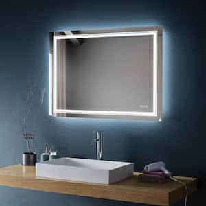 48 in. W x 36 in. H Rectangular Frameless Anti-Fog Wall Mounted Bathroom Vanity Mirror