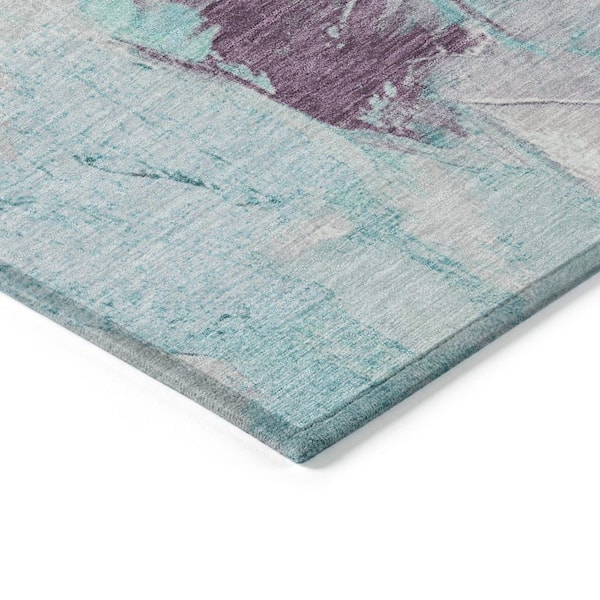 Chantille Machine Washable Indoor/Outdoor Abstract ACN1914 Teal 8 ft. x 10 ft. Accent Rug