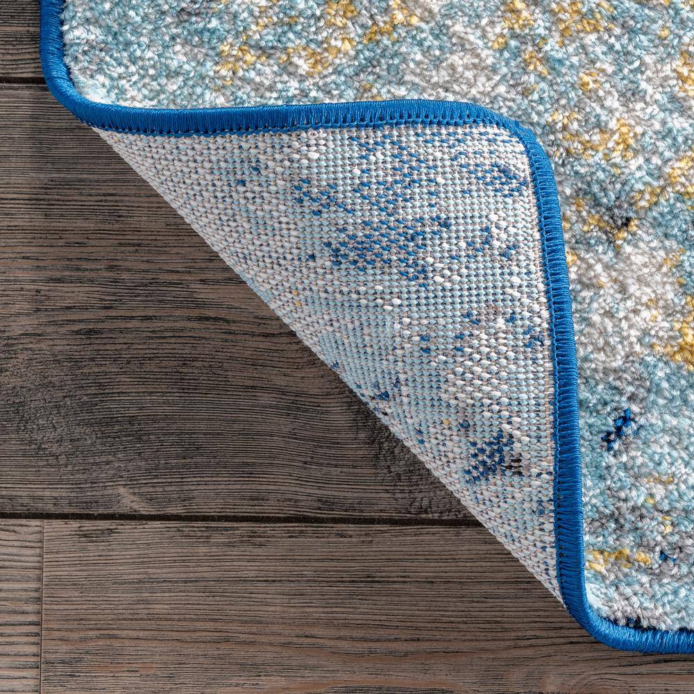 Katharina Blue Abstract 5' x 7' Stain-Resistant Area Rug