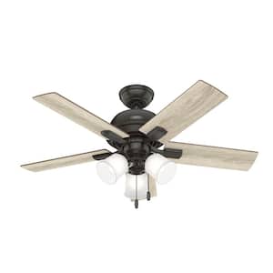 Crystal Peak 44 in. Indoor Noble Bronze Ceiling Fan with Light Kit Included