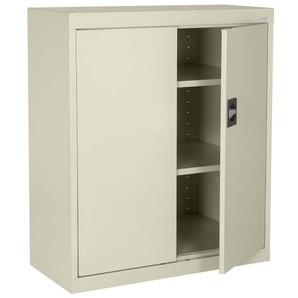 Elite Series 3-Shelf Steel Garage Counter Height Freestanding Cabinet in Putty ( 36 in. W x 36 in. H x 18 in. D )