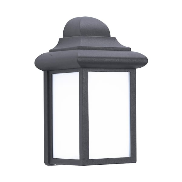 Generation Lighting Mullberry Hill 1-Light Black Outdoor Wall Lantern Sconce