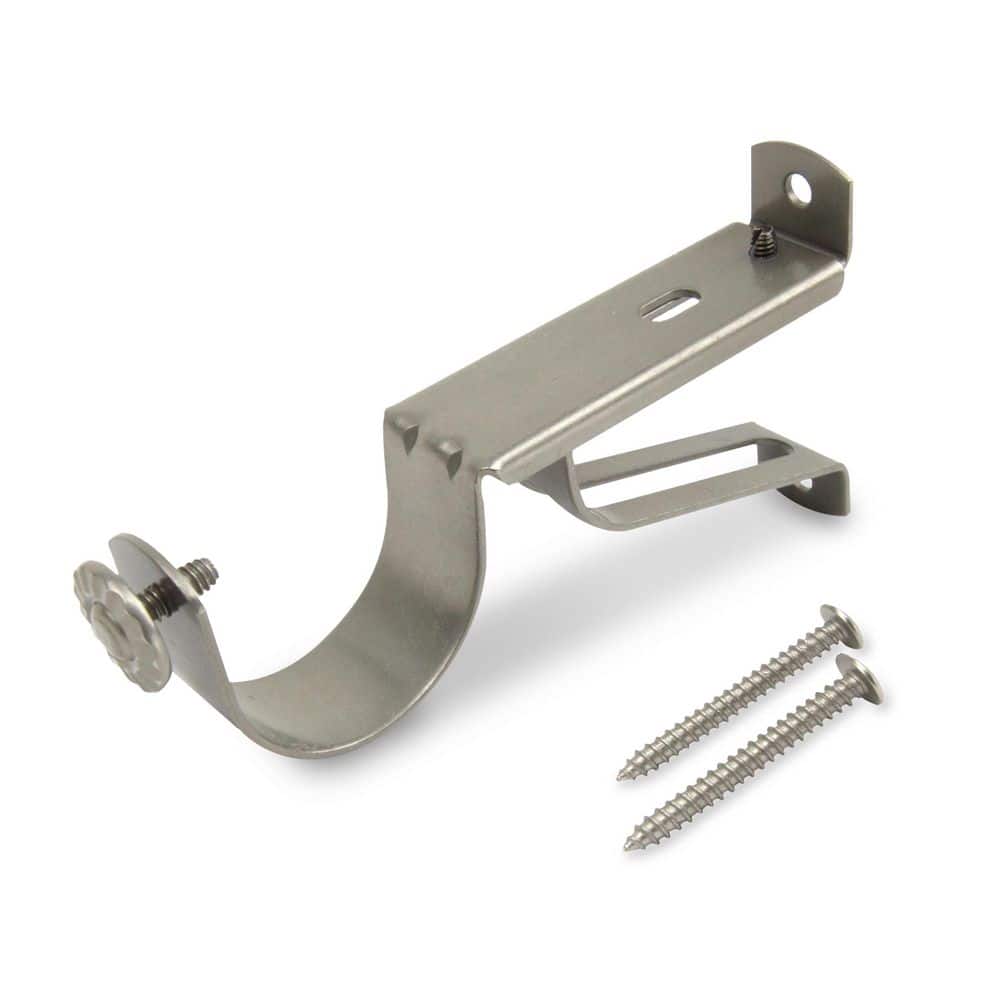 Satin Nickel Steel Single 4.5 in. Projection Curtain Rod Bracket for 1.5 in. Rods (25 Pairs) price history on PriceWatchPro