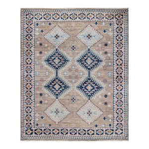 Oushak One-of-a-Kind Traditional Beige 5 ft. x 7 ft. Hand Knotted Tribal Area Rug