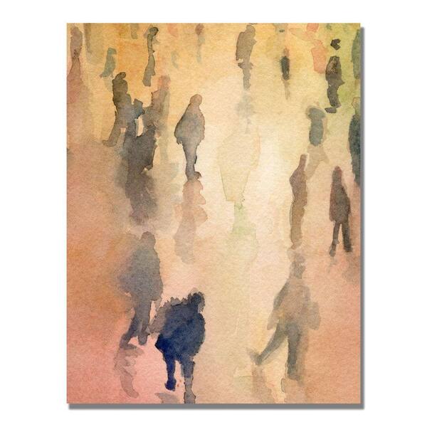 Trademark Fine Art 35 in. x 47 in. Figures Grand Central New York Canvas Art-DISCONTINUED