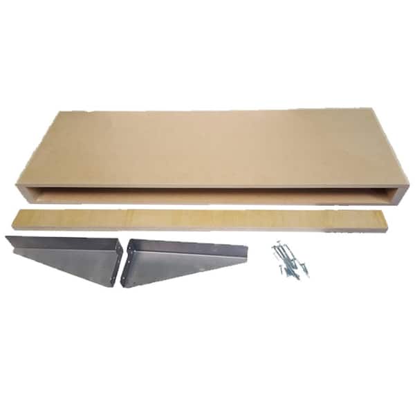 Omega National Products 10 in. x 24 in. x 2-1/2 in. Maple Wood Floating Wall Shelf