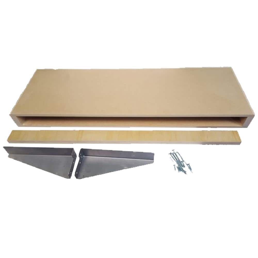 Maple Wood Cottage Charm 48" Floating Wall Shelf