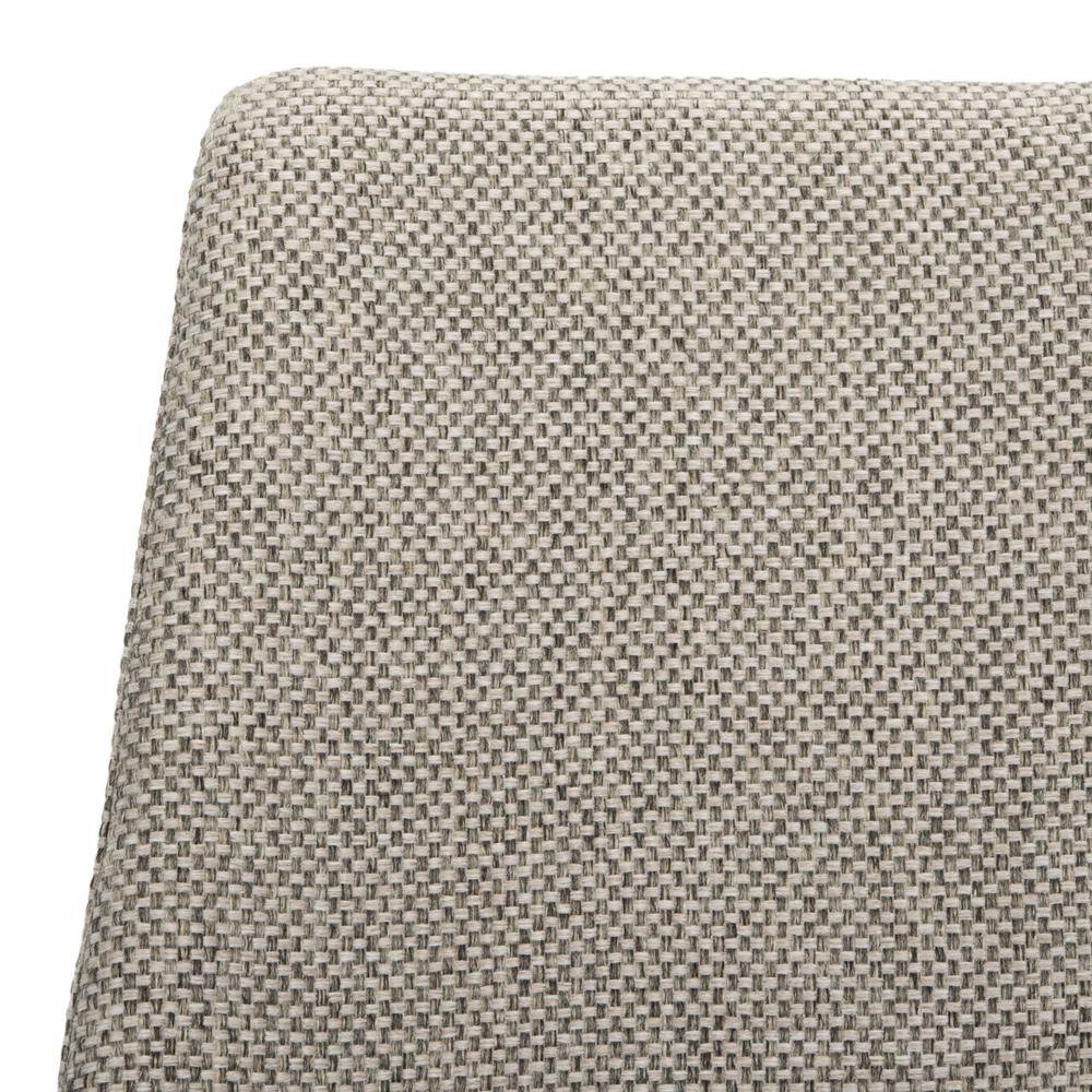 Light Grey Upholstered Mid-Century Modern Dining Chairs, Set of 2