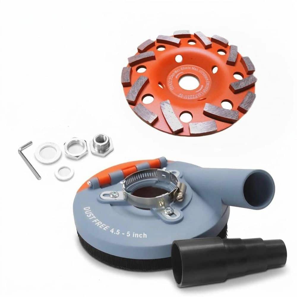 Dust Shroud for Angle Grinder 4.5-5 inch with Diamond Grinding Cup Wheel Universal Surface Grinding Kit price history on PriceWatchPro