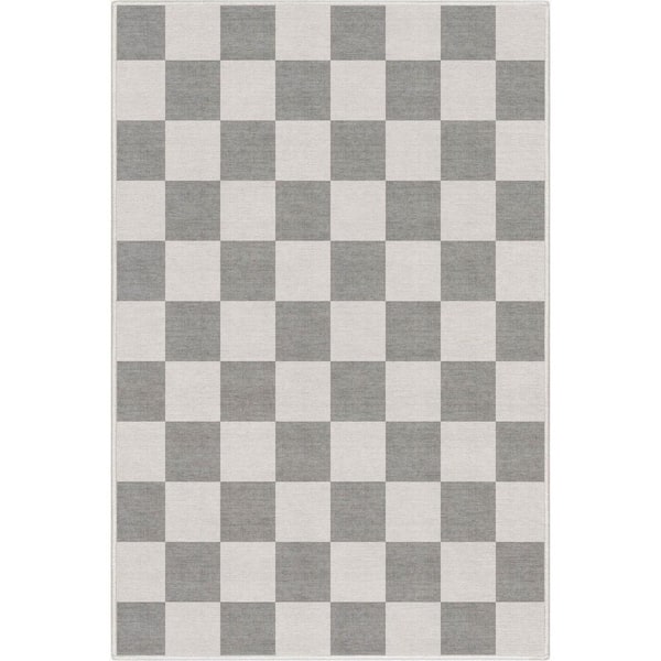 Well Woven Beige 3 ft. 3 in. x 5 ft. Flat-Weave Apollo Square Modern Geometric Boxes Area Rug