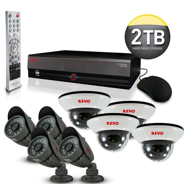 Revo 16-Channel 2TB DVR4 Surveillance System with (8) 600 TVL 33 ft. Nightvision Cameras-DISCONTINUED