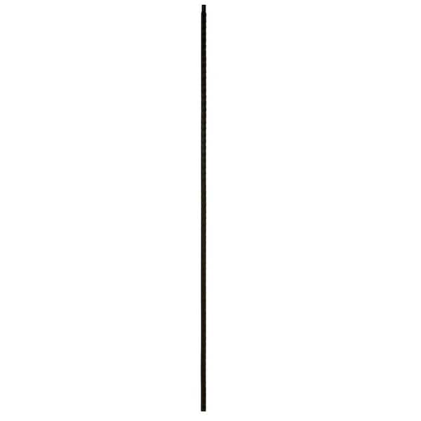 WM Coffman 44 in. x 9/16 in. Satin Black Hammered Plain Gothic Hollow Iron  Baluster 801094 - The Home Depot