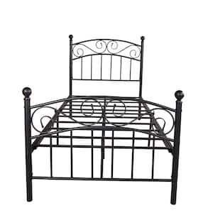 DHP Kolin Black Metal Frame Twin Platform Bed DE83553 - The Home Depot