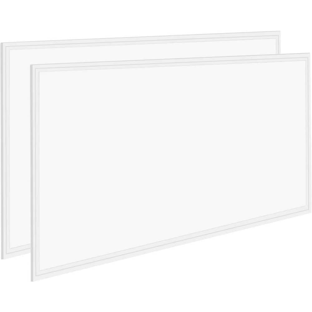 White Aluminum 2x4 LED Flat Panel Light Fixture