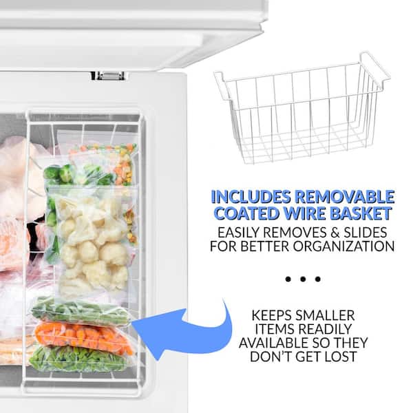 IGLOO 21.89 in. W 5.0 cu. ft. Manual Defrost Chest Freezer in White  ICFXX50WH6A - The Home Depot