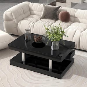 Thin Coffee Table – Black Oak – Rouse Home
