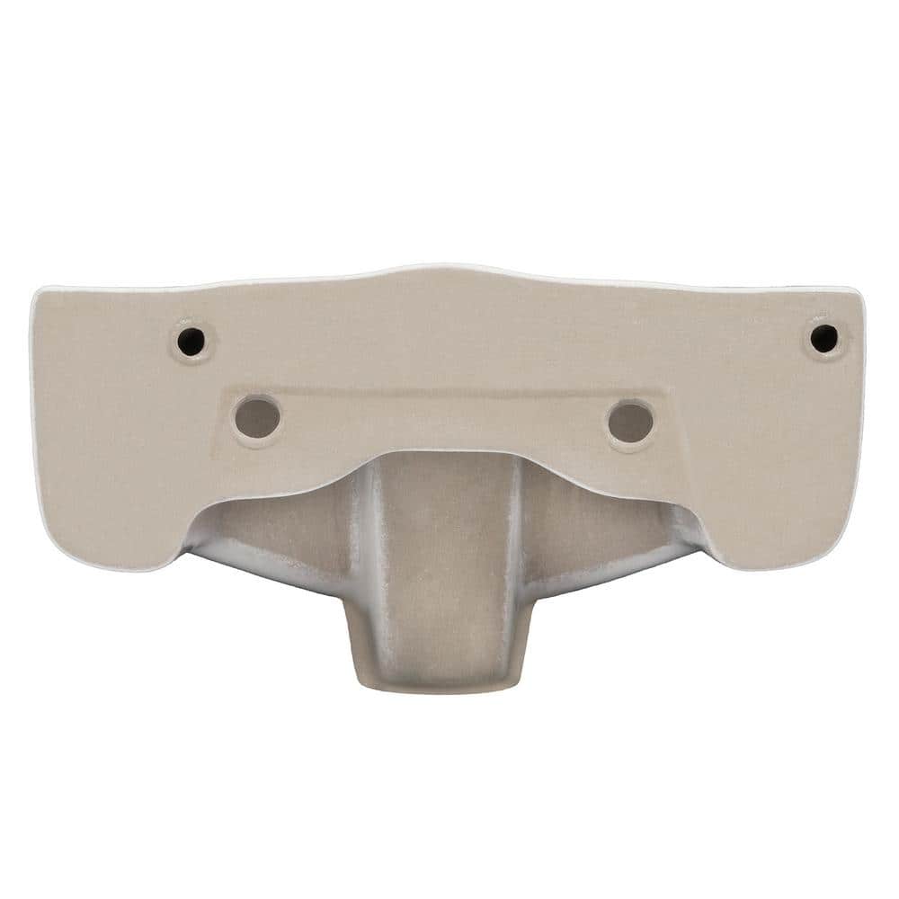 White Ceramic Wall-Mount Square Bathroom Sink with Overflow