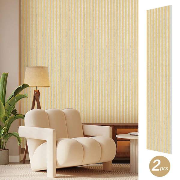 EPIPHANY DOUBLED INC 0 .66 in. x 7.87 ft. x 1. 0 5 ft. Technology Wood Veneer Acoustic 3D Wall Panels MDF Panel (2 pcs)