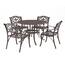 HOMESTYLES Sanibel Rust Bronze 7-Piece Cast Aluminum Outdoor Dining Set ...