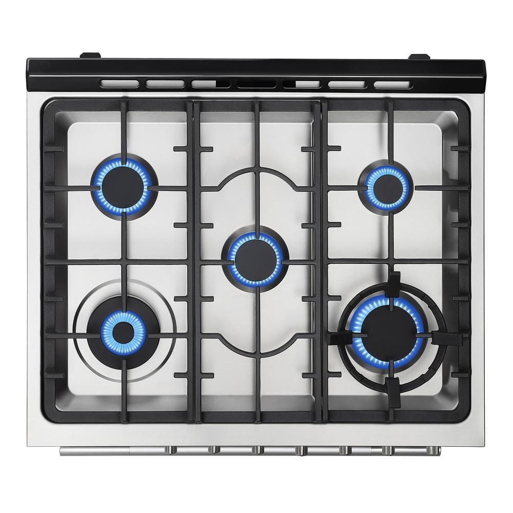 Empava 30" Stainless Steel Convection Gas Range with 5 Burners