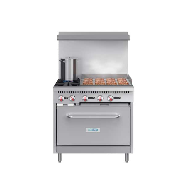 Koolmore 36 Inch 2 Burner Commercial LP Range with 24 Inch Griddle