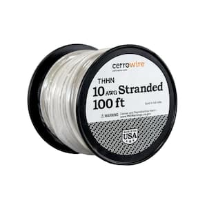 100 ft. 10 Gauge White Stranded Copper THHN Wire