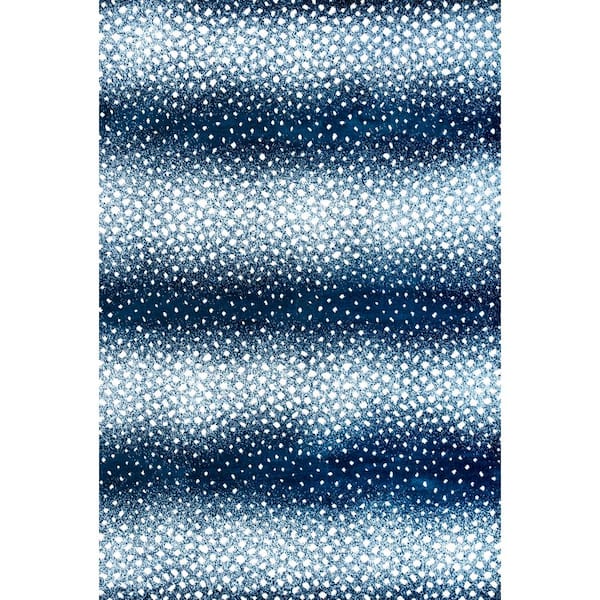Antelope Navy/Cream 3 ft. x 5 ft. Modern Animal Print Area Rug