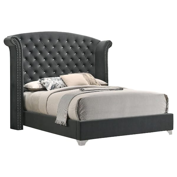 Himeriaさま専用 Benjara Giya 4-Piece Gray Wood Queen Size Bedroom Set with