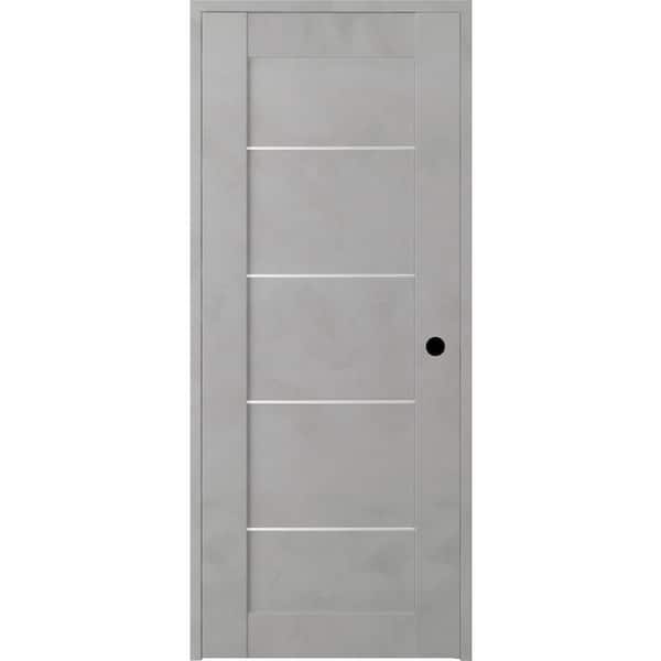 Belldinni Vona 32 in. x 80 in. Left-Handed Solid Core Light Urban Textured Wood Single Prehung Interior Door