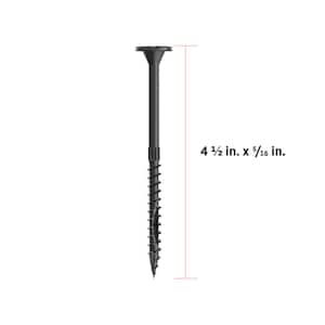 5/16 in. x 4-1/2 in. Star Drive Flat Head Multi-Purpose + Multi-Ply Structural Wood Screw - Exterior Coated (10-Pack)