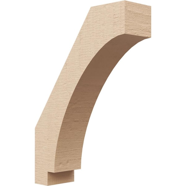 Ekena Millwork 3 in. x 14 in. x 10 in. Imperial Rough Cedar Woodgrain Timberthane Polyurethane Knee Brace, Primed