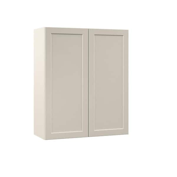Hampton Bay Designer Series Melvern 30 in. W x 12 in. D x 36 in. H Assembled Shaker Wall Kitchen Cabinet in Cloud