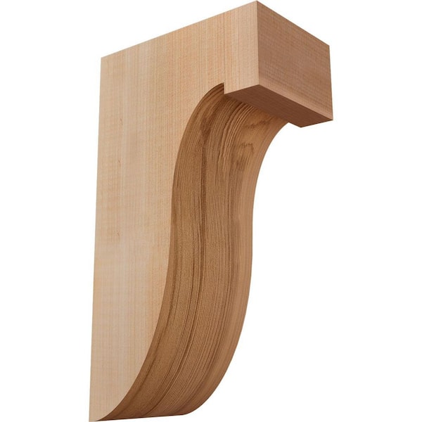Ekena Millwork 3-1/2 in. x 6 in. x 10 in. Western Red Cedar Del Monte Smooth Corbel