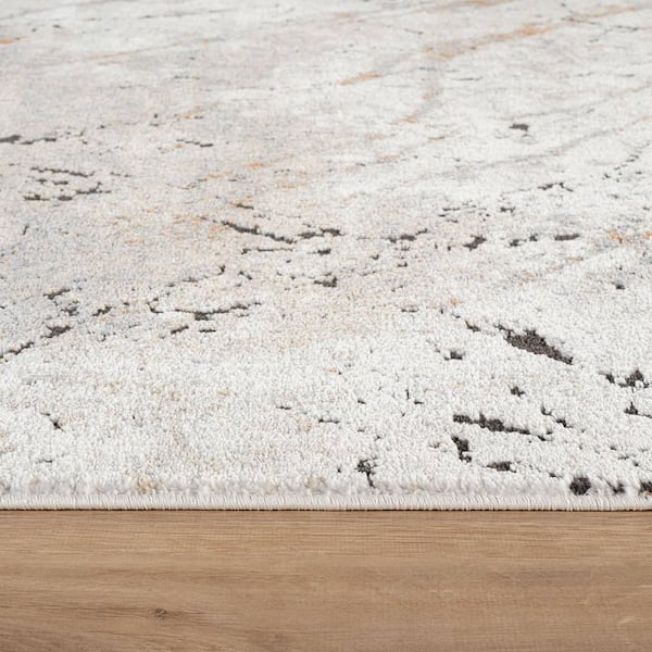 5 ft. x 7 ft. Beige Marble Modern Area Rug