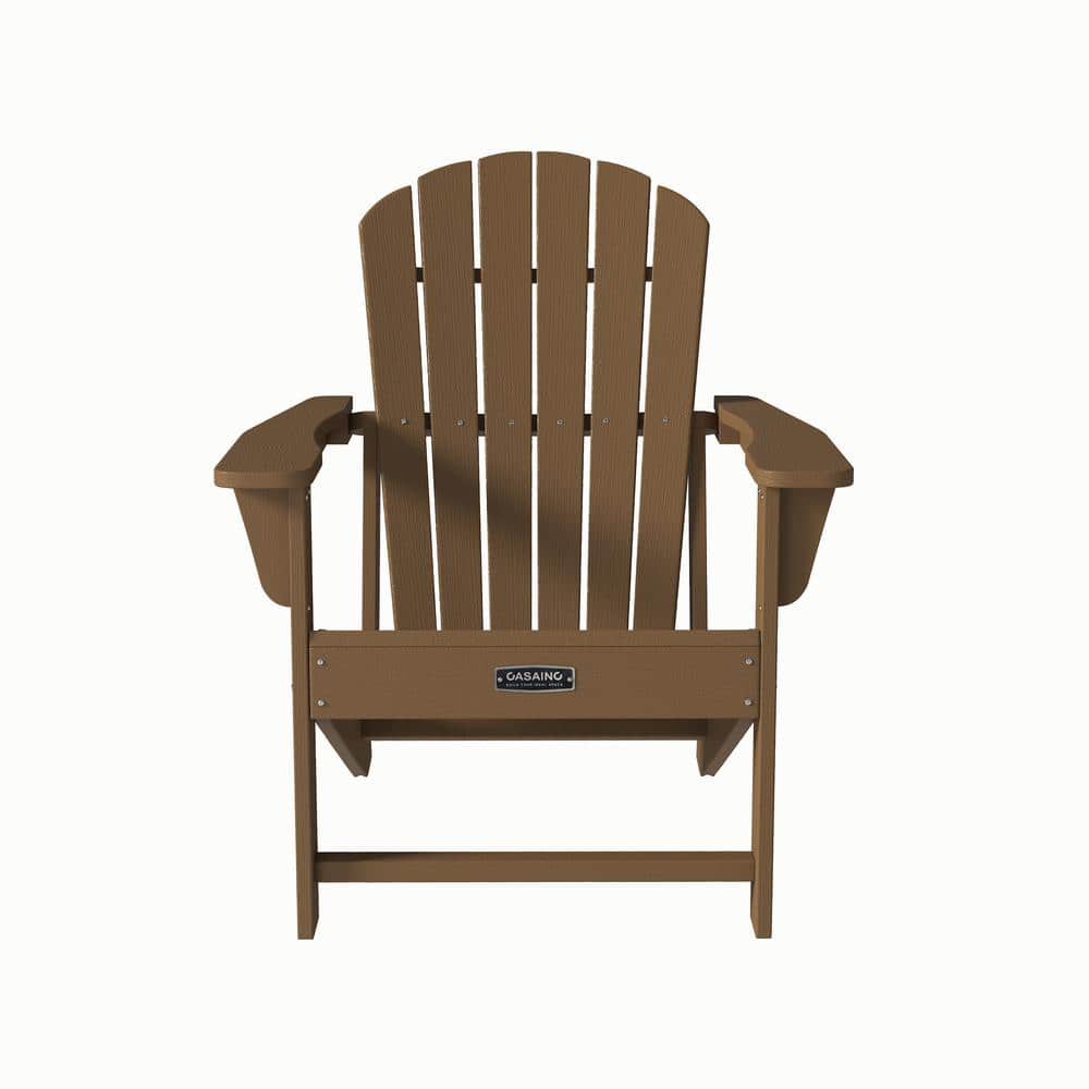 Siavonce Brown HDPE Composite Adirondack Chair ZX-101ZS