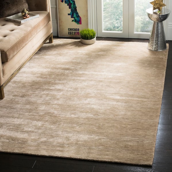 Mirage 6 ft. x 9 ft. Sandstone Distressed Striped Area Rug