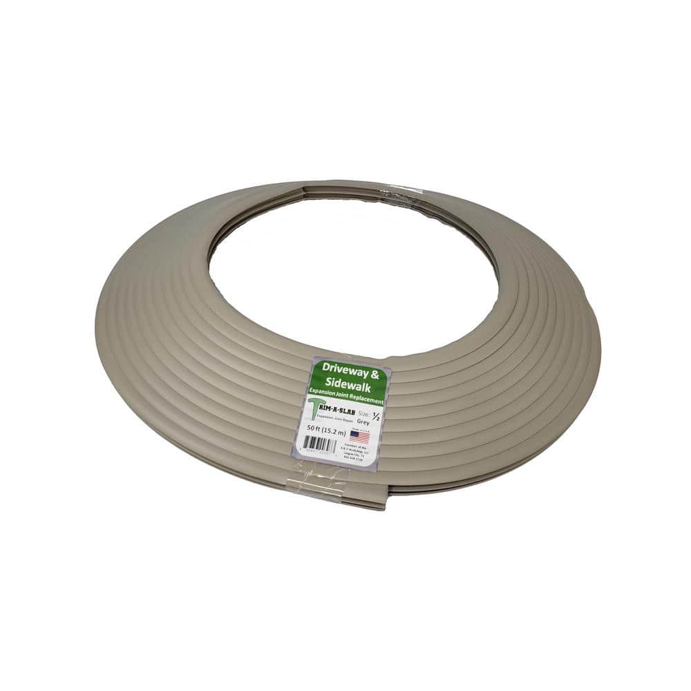 Trim-A-Slab 3/4 in. x 50 ft. Concrete Expansion Joint Replacement in Grey  3011 - The Home Depot