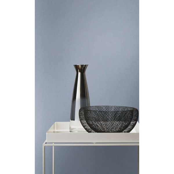Walls Republic Blue Plain Textile Effect Textured Wallpaper R7862 (57 sq. ft.) Double Roll