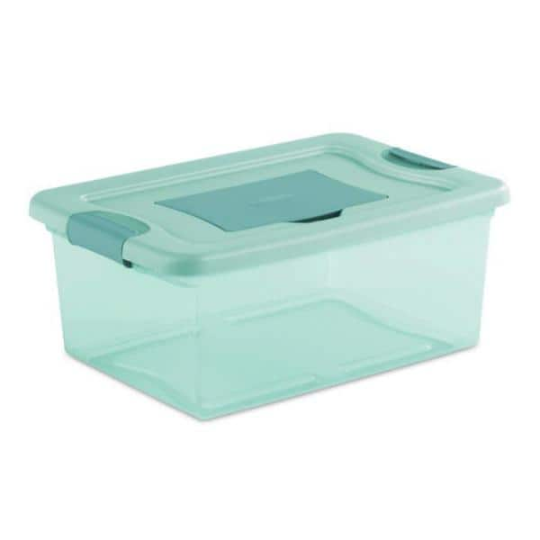 Sterilite 64 qt. Latching Box Plastic, Blue Tint