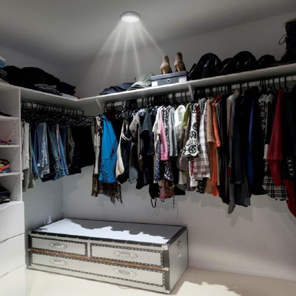 Black LED Motion-Activated Ceiling/Wall Light