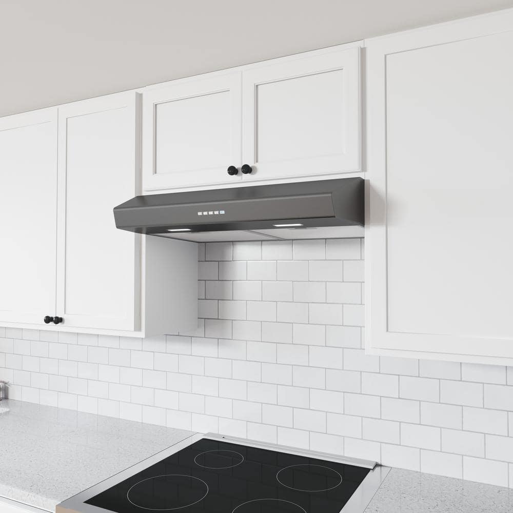 Zephyr 30" Black Stainless Steel Convertible Under Cabinet Range Hood